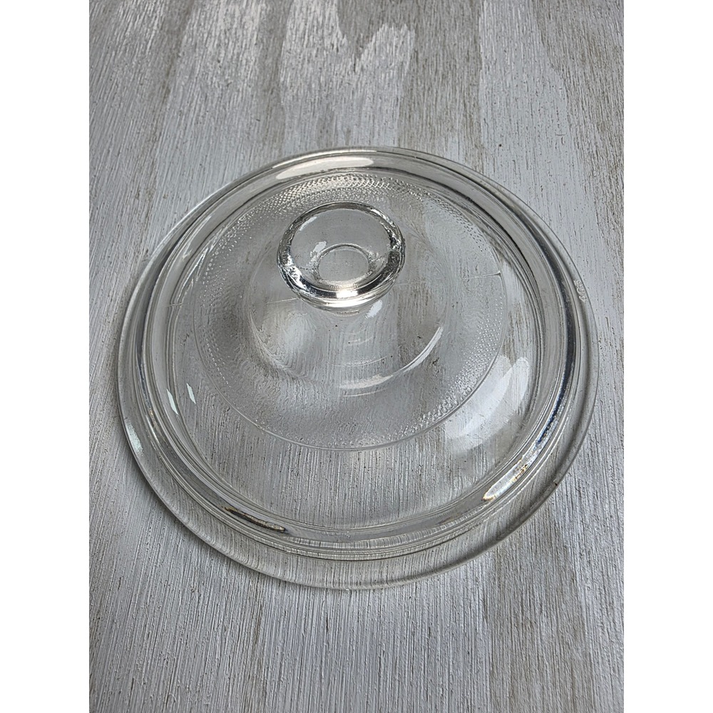 Vintage Corningware Glass Replacement Lid 405 Round Textured Knob 5.5 Inch